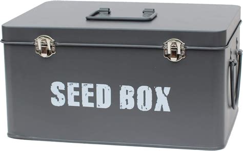 original metal seed box organiser|garden seed packet storage box.